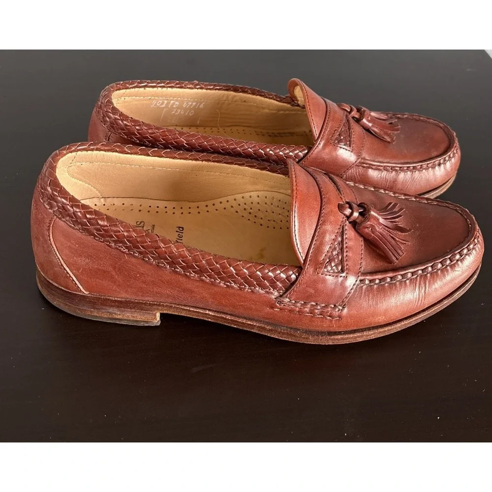 Allen Edmonds Maxfield Tassel Loafer‎ Men 10 Brown Leather Moc-Toe Made in USA